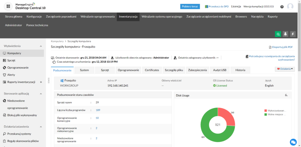 Správa počítačů a softwaru