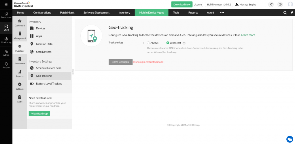 RMM Central Geo-Tracking
