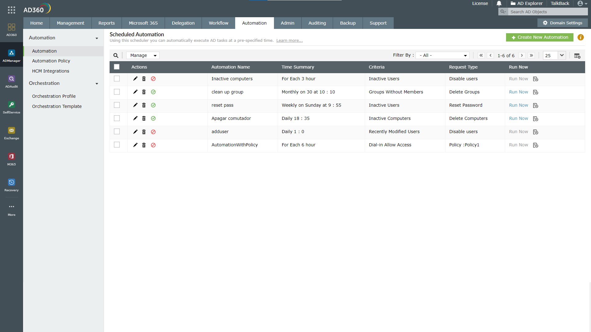 Screen automatyzacje w AD360