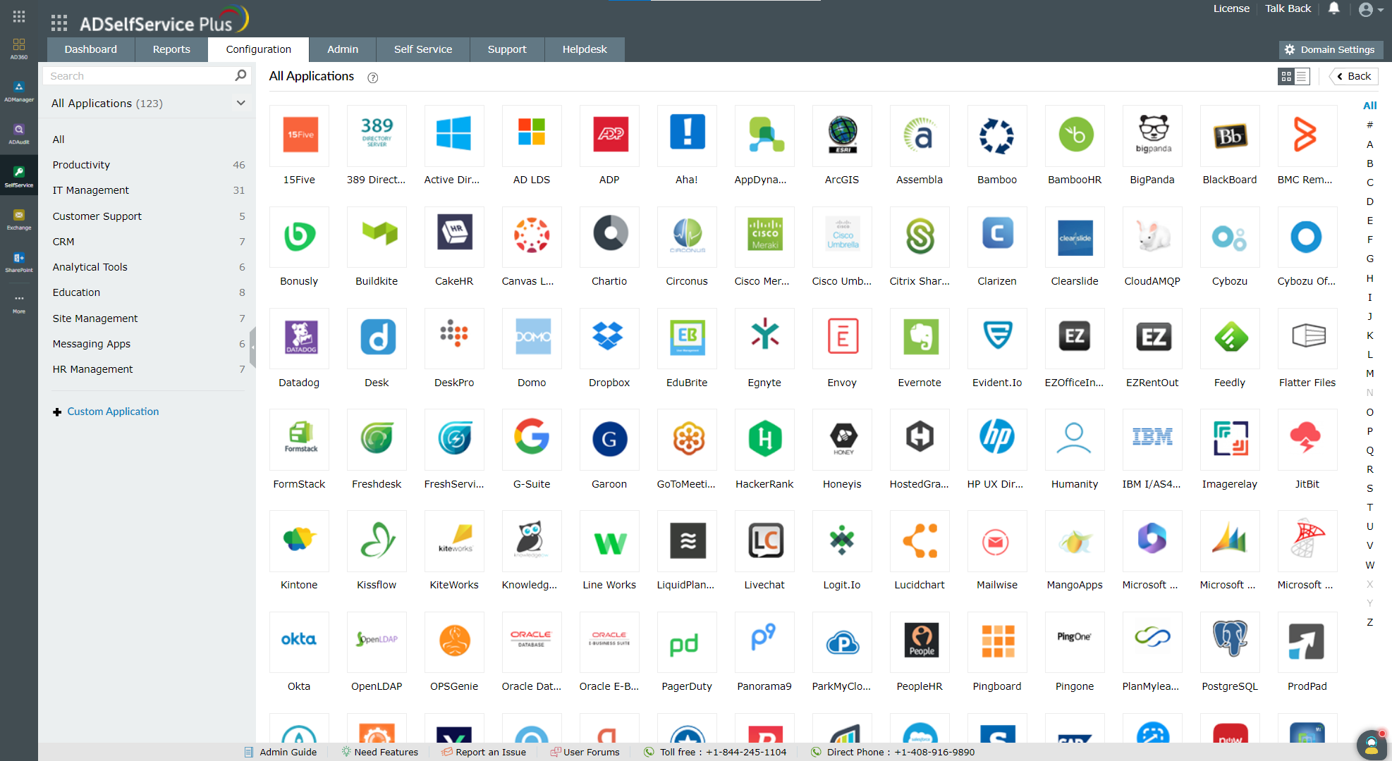 Screenshot dostęp do aplikacji w AD360