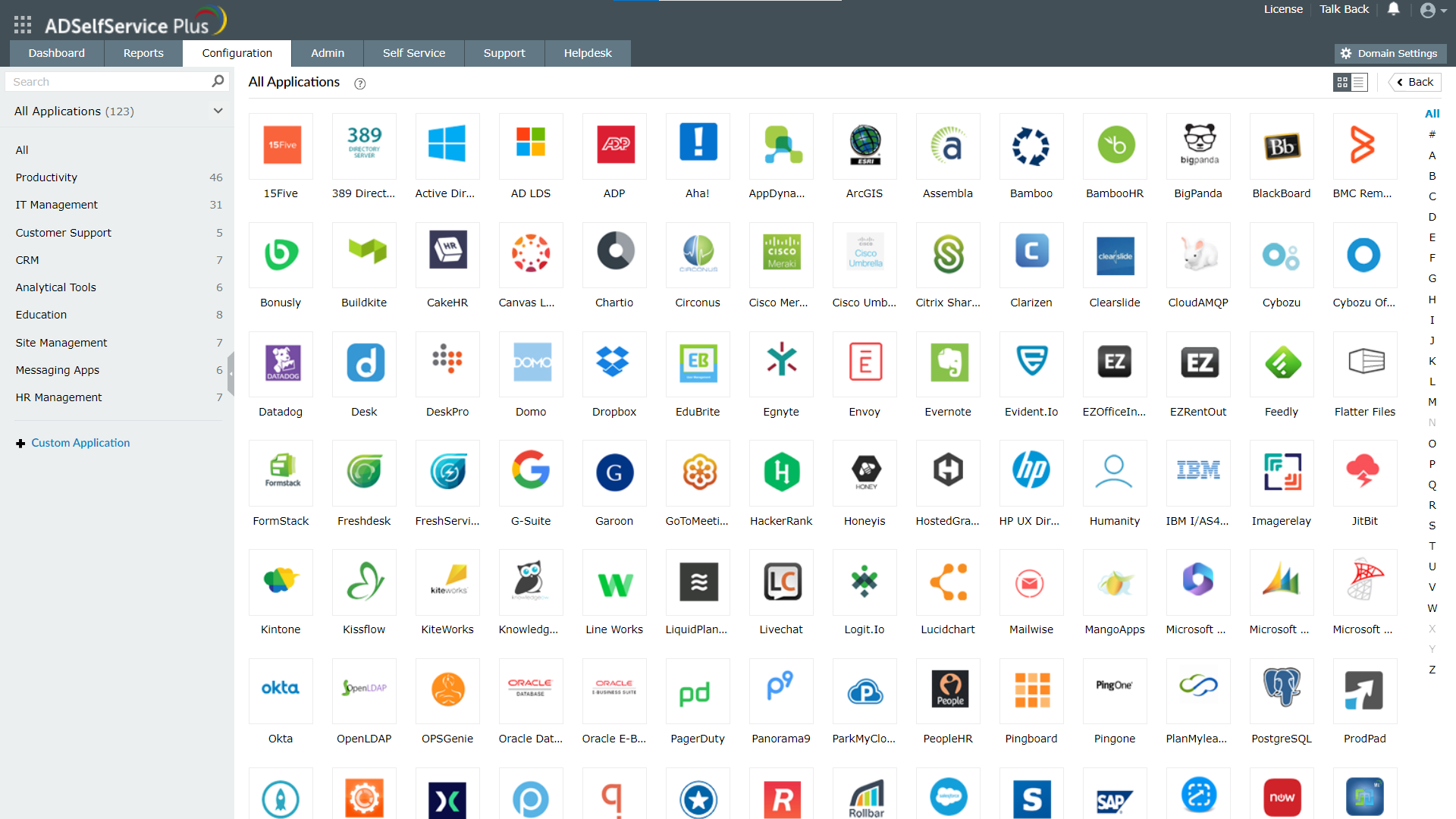 Screenshot Možnost jednorázového přihlášení do mnoha aplikací, tzv. SSO