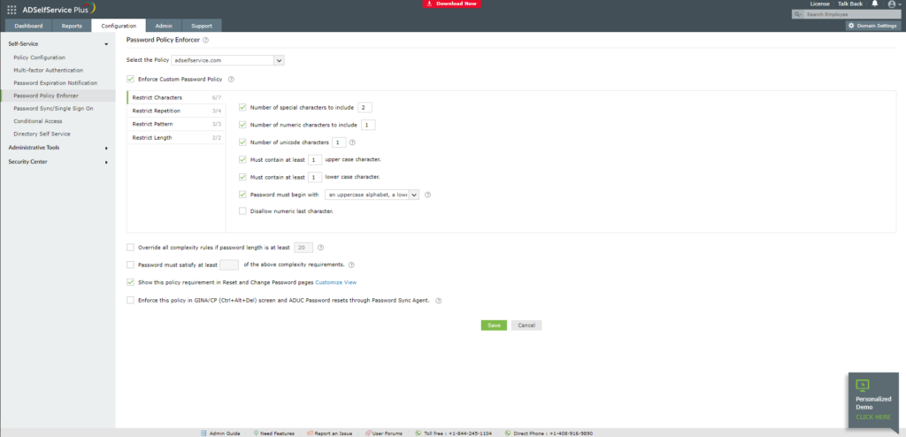 Nastavení politik a pravidel