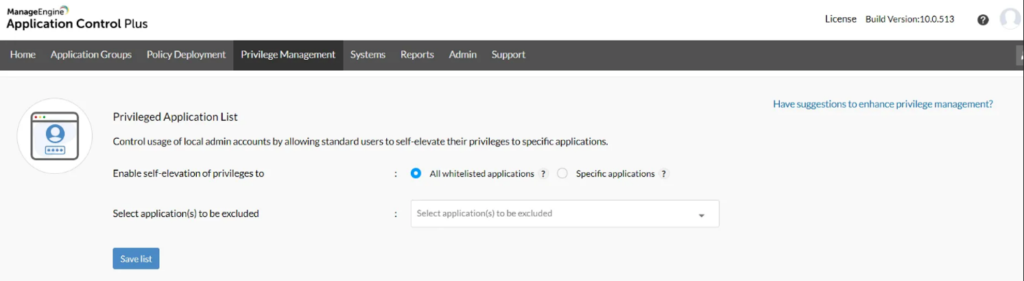 Application Control Plus